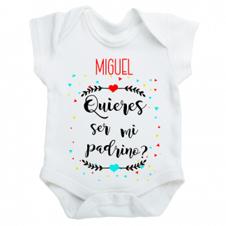 Body personalizado "Quieres ser mi padrino?"