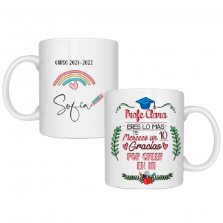 Taza personalizada "Profe eres lo más"
