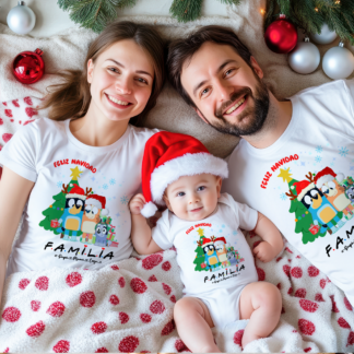 Pack 3 camisetas Bluey Navidad