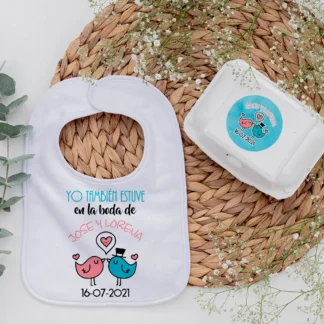 Babero personalizado "Yo también estuve en la boda de..."