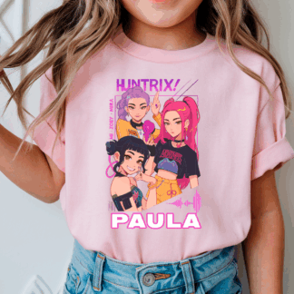 camiseta manga corta  estilo k-pop huntrix