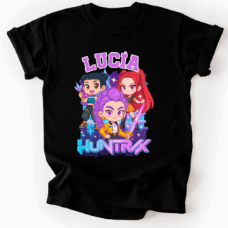 camiseta manga corta  huntrix chibi